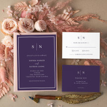 Minimal and Chic   Purple and White Wedding