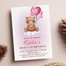 Pink Teddy Bear Birthday