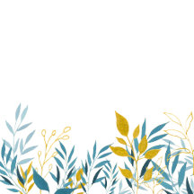 Navy Gold Floral Wedding set