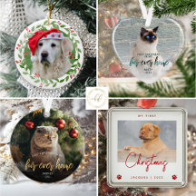 2025 Pet's First Christmas Photo Ornaments