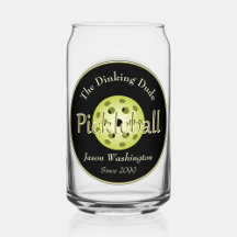 Fun Pickleball Ball Drinkware Glasses Water Bottle