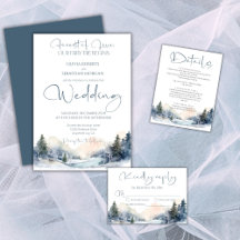 Rustic Woodland Winter Forest Wedding