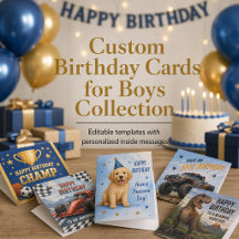 Custom Birthday Cards for Boys Collection 