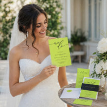 Bold Lime Green Modern Wedding
