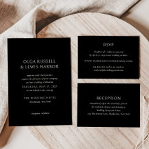 Simple Modern Wedding Invitation Suite