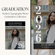 Modern Typography Photo Graduation Collection