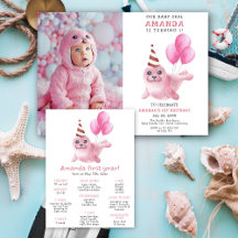 Baby Seal Girl Birthday Party