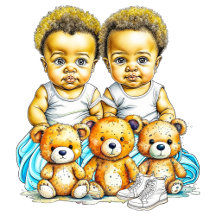 Twin Baby Boys of Color Baby Shower 