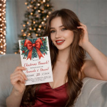 Red Bow Baby Shower Christmas!