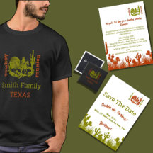 rust and olive green cowboy cactus tree reunion 