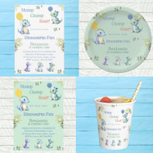 CUTE BOY DINOSAUR 1ST BIRTHDAY