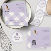 Gingham Purple Bakery Event Booth Display Kit