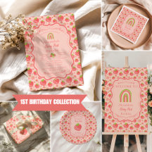 Berry First Strawberry Girl 1st Birthday Party