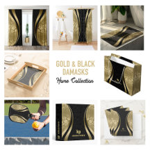 Black And Gold Dynamic Geometric Design