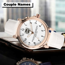 Elegant Monogram Custom Couple Names Watch