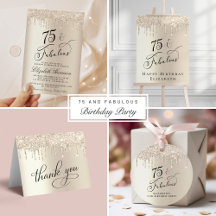 Gold Glitter 75th Birthday Party