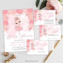 42 Tutu Ballerina Pink and Rose Gold Florals Set