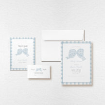 Blue Bow Ribbon Boys baby shower