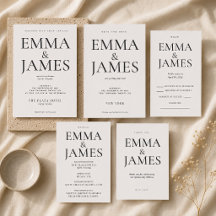 Vertical Typography Luxury Wedding Suite