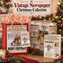 Classic Christmas Vintage Newspaper 
