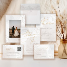Romantic Script Botanical Wedding