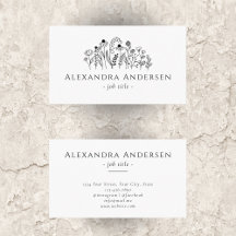 Simple Hand Drawn Wildflowers Minimalist Floral