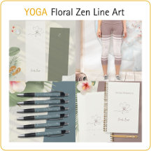 Yoga - Floral Zen Line Art