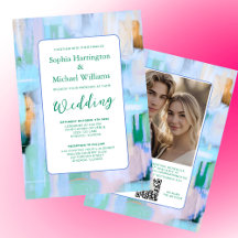 Bliss & Brushstrokes Abstract Pastel Pink Wedding