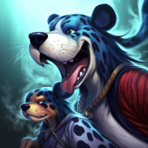 Carte Postale  Le Chien Tigre