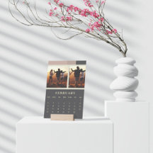 Modern Dark Easel Calendar 2025