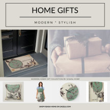 Home Gifts   Mint Green & Cream Watercolor