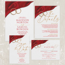 Red Velvet Wedding Stationery
