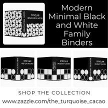 Modern Minimal Black and White Family Binders