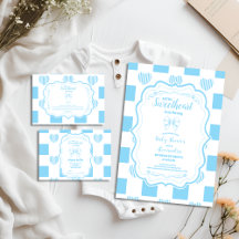 Boy Blue Valentine's Day Hearts Baby Shower
