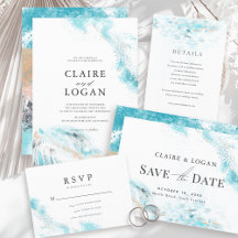 Splashing Blue Waves Wedding Collection
