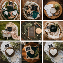 Boho Vintage Pregnancy Announcement & Baby Reveal 
