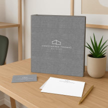 Modern Home Logo Gray Linen Realtor Business Suite