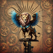 Stunning steampunk lion