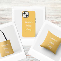 Summer Vibes Only Yellow and White Script