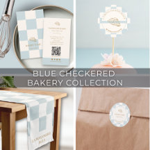 Blue Checkered French Bakery Event Marketing Kit