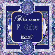 Blue Rosace gift for her