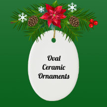 Oval Ceramic Christmas Ornaments