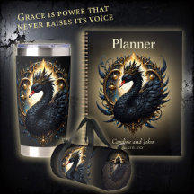 Obsidian Swan of Silent Grace – Dark Fantasy