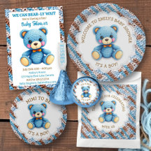 Crochet Teddy Bear Boy's Baby Shower