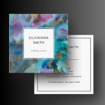 Vibrant Watercolor Abstract Background Cards 