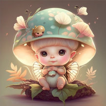 Carte Postale Baby Champignon