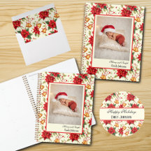 Retro Christmas Floral Stationery Collection 