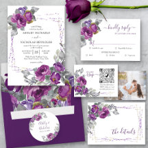 Plush Purple Floral Wedding Suite