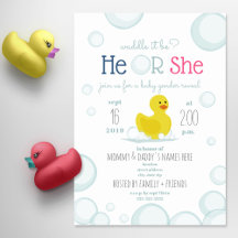 Rubber Duck Waddle It Be Baby Gender Reveal Party