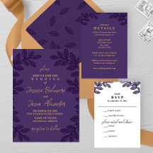 Whimsical Line Leaves Wedding Collection